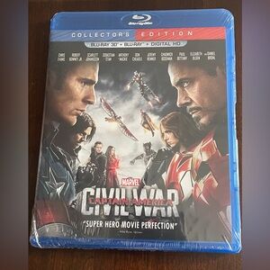 Captain America: Civil War SEALED (Blu-Ray 3D, Blu-Ray , Digital) Collectors Ed.